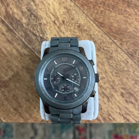 Michael Kors Gunmetal Oversize Runway Men's Watch, 46mm - Picture 1 of 2